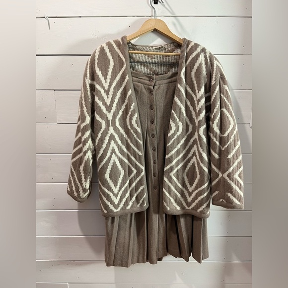 ❣️🤎STENA STRICK – Size 40 – Vintage Set – Cardigan & Skirt – Wool Angora Blend - Picture 1 of 15